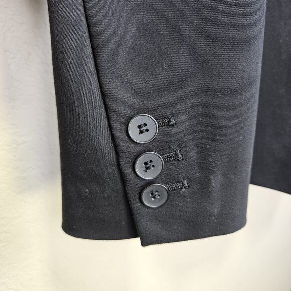 Lane Bryant Womens 16 Blazer Black Side Vent Classic Minimal Career Layer Preppy - Picture 2 of 16